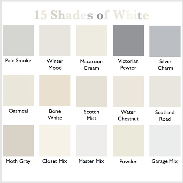 15 Shades of White