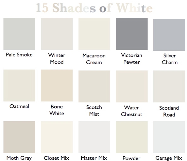 15 Shades of White