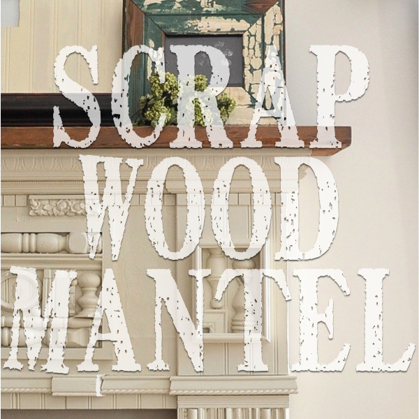 scrap wood mantel http://countrydesignstyle.com #diy #fireplace #mantel