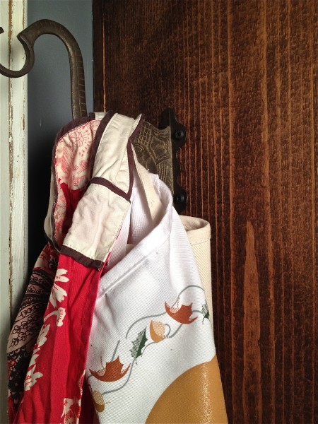 aprons in the pantry