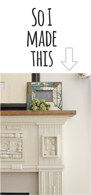 so I made this http://countrydesignstyle.com #mantel #fireplace #diy