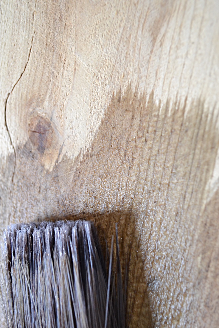 Aging wood instantly closeup