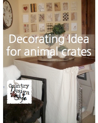 Cheap decorating idea for animal crates