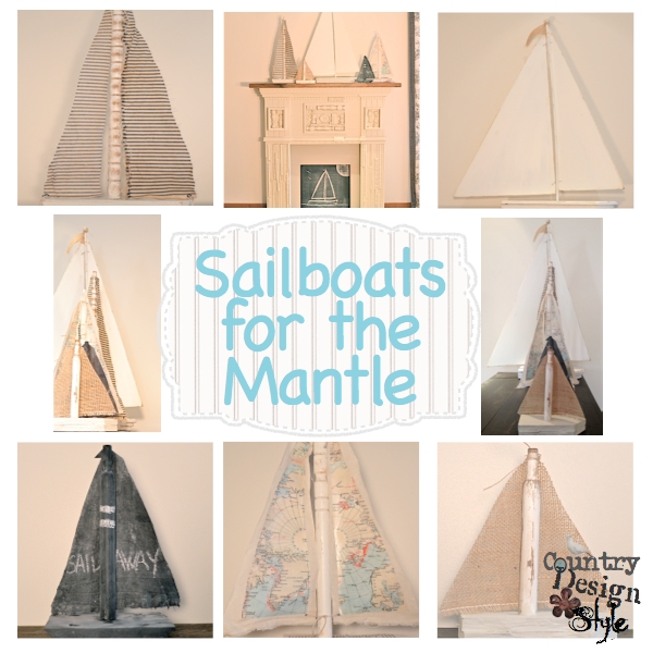Sailboats for the Mantle Country Design Style SQ