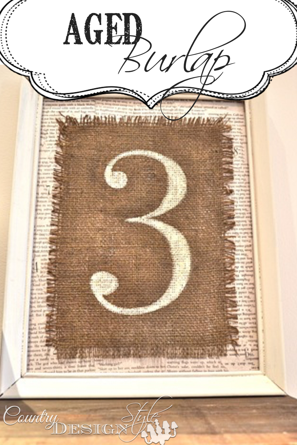 By accident I found an easy way to age burlap. Great for all DIY burlap projects with a farmhouse style. Click to read the easy steps. Country Design Style