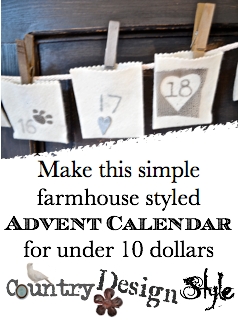 Advent Calendar PN Make for under 10 dollars Country Design Style