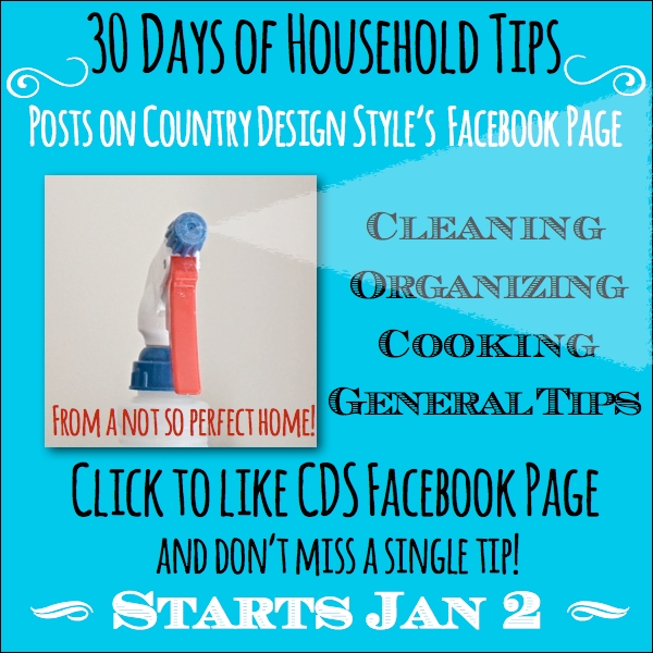 30 Days of Household Tips SQ Country Design Style