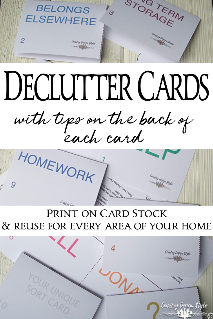 Sort cards or declutter cards