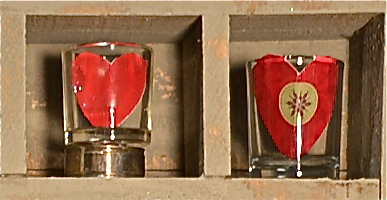 Valentine box with heart cutouts