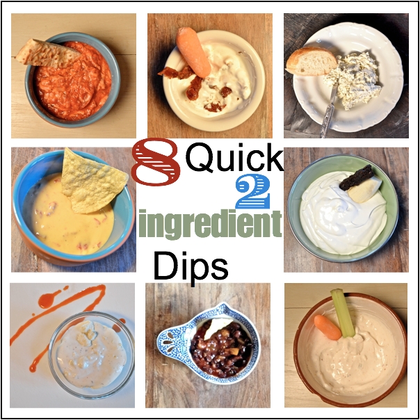 8 Quick 2 ingredient Dips SQ