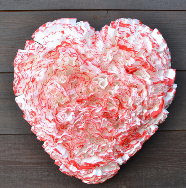 Red Coffee Filter Heart