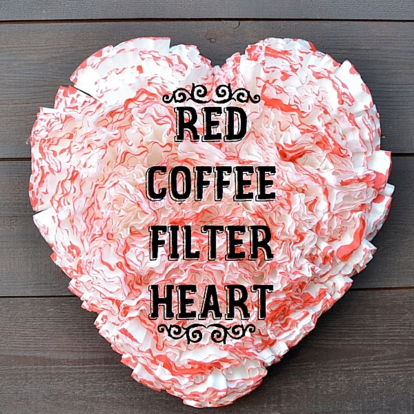Red Coffee Filter Heart SQ