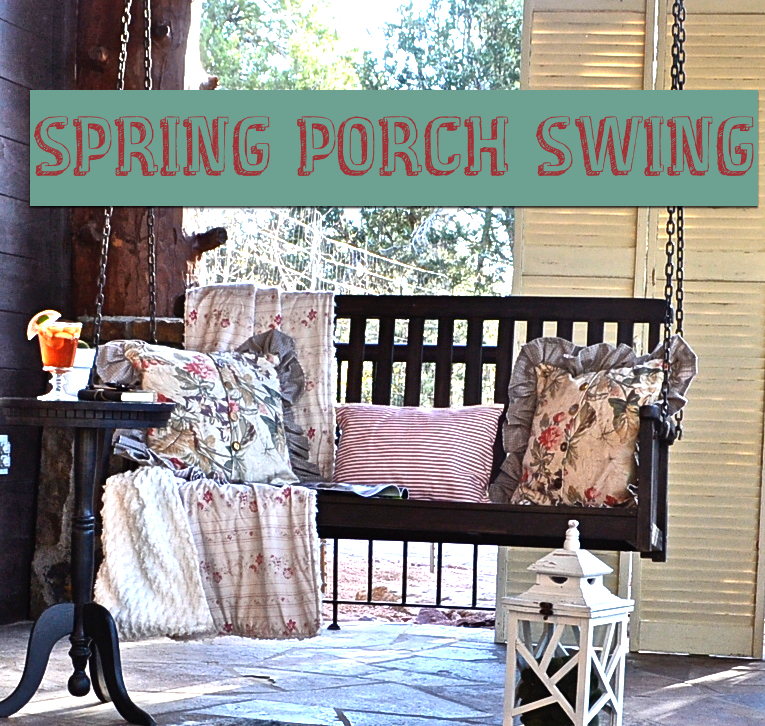 Spring Porch Swing http://countrydesignstyle.com #porchswing