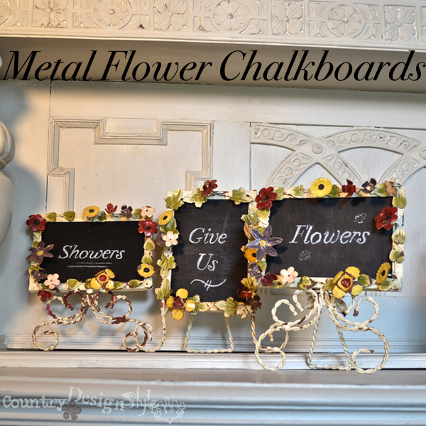 Metal Flower Chalkboards