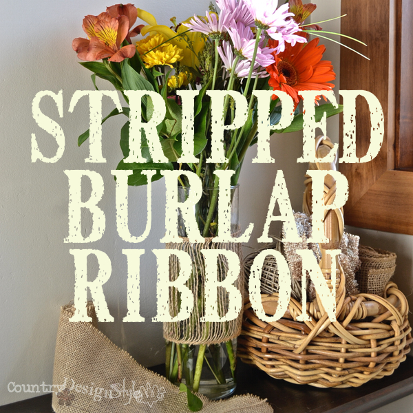 Stripped Burlap Ribbon