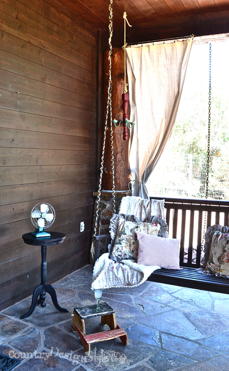 naps on the porch swing http://countrydesignstyle.com #hometour #blogtour #summer
