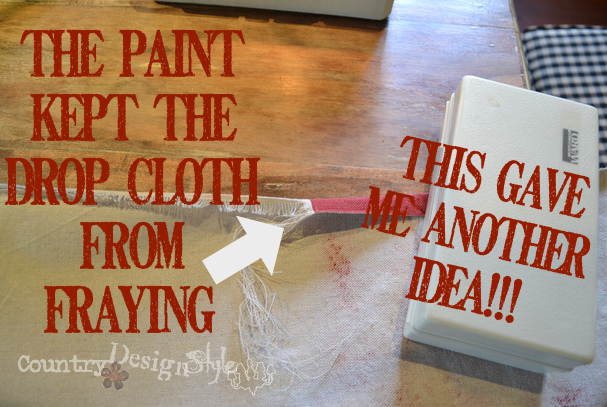 paint stopped fray http://countrydesignstyle.com #dropcloth #banner #summer