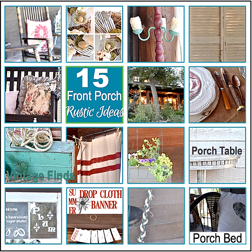 15 Front Porch Rustic Ideas http://countrydesignstyle.com #porch #rustic #DIY
