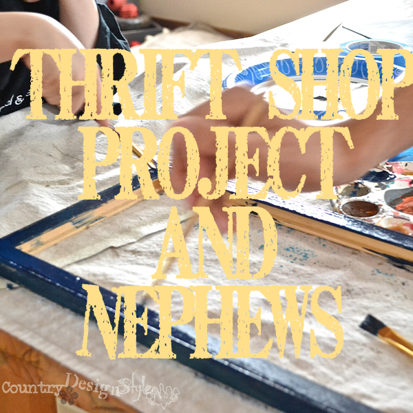 Thrift shop project and nephews https://countrydesignstyle.com #thrift #diy #thriftshopproject