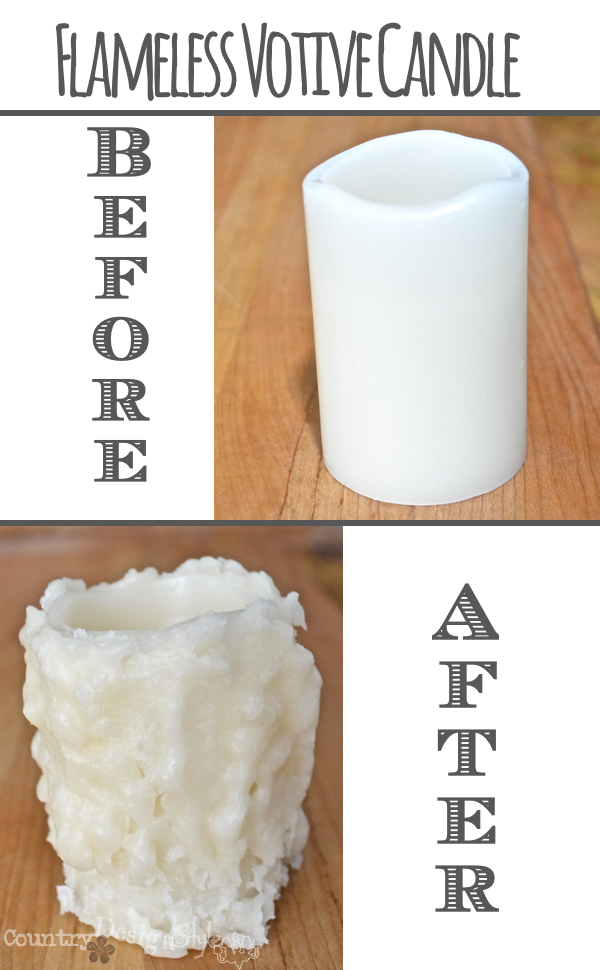 before and after http://countrydesignstyle.com #batterycandles #candles #lighting