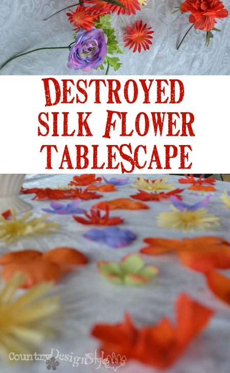 from trash to fun http://countrydesginstyle.com #silkflowers #tablescapes #simplepartyideas
