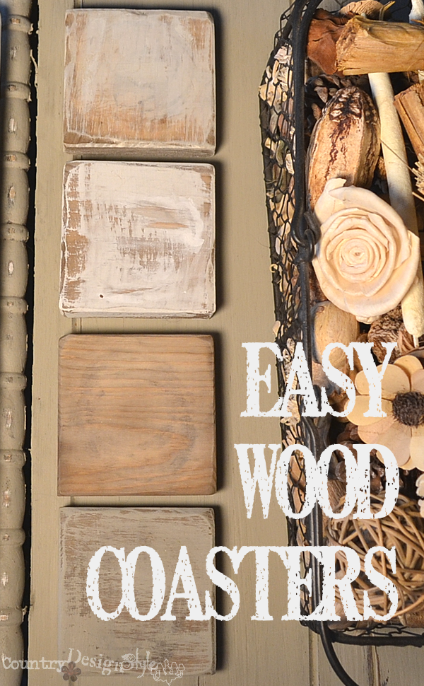 easy wood coasters http://countrydesignstyle.com #wood #coasters #easyDIY