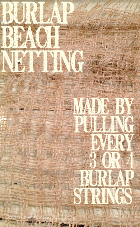 burlap netting http://countrydesignstyle.com #burlap #beachnetting #wreath