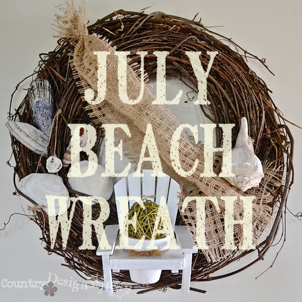 July wreath http://countrydesignstyle.com #wreath #onewreath12ways #beachwreath
