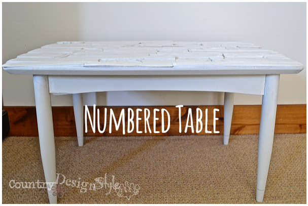 numbered table numbered table http://countrydesignstyle.com #repurposedfurniture