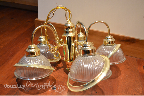 ugly chandelier http://countrydesignstyle.com #DIY #chandelier #candlechandelier
