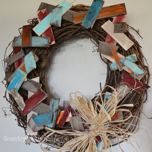 september fall wreath http://countrydesignstyle.com #fall #wreath #rustic