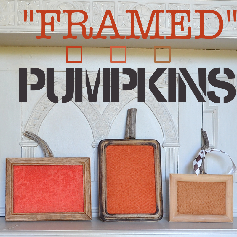 Framed Pumpkins http://countrydesignstyle.com #pumpkin #fall #halloween