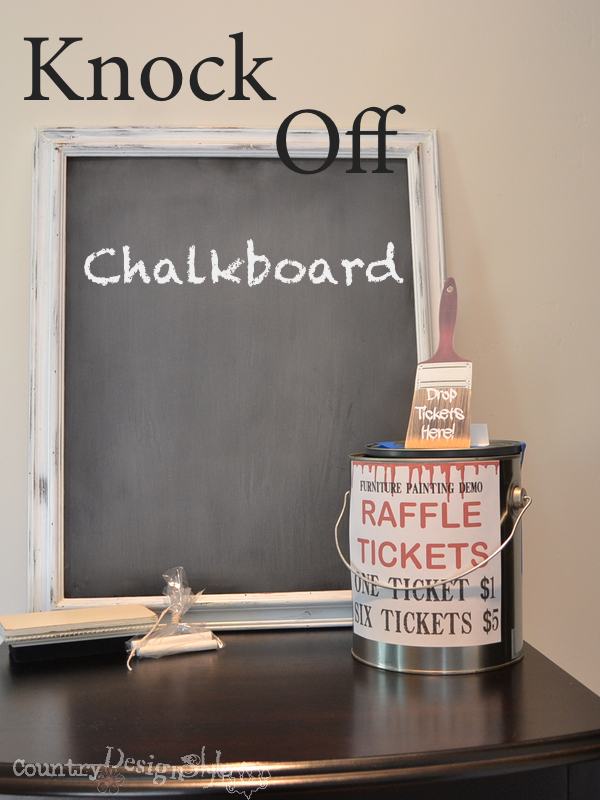 raffle prize http://countrydesignstyle.com #chalkboard #thriftydecorating