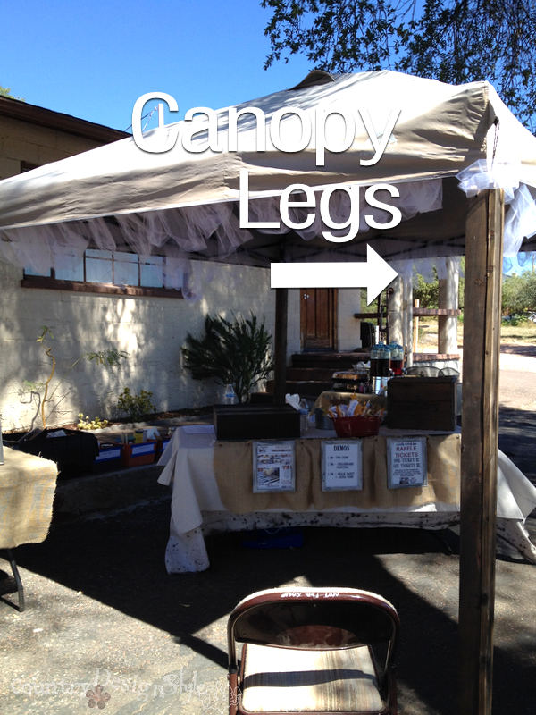 Canopy legs http://countrydesignstyle.com #canopy
