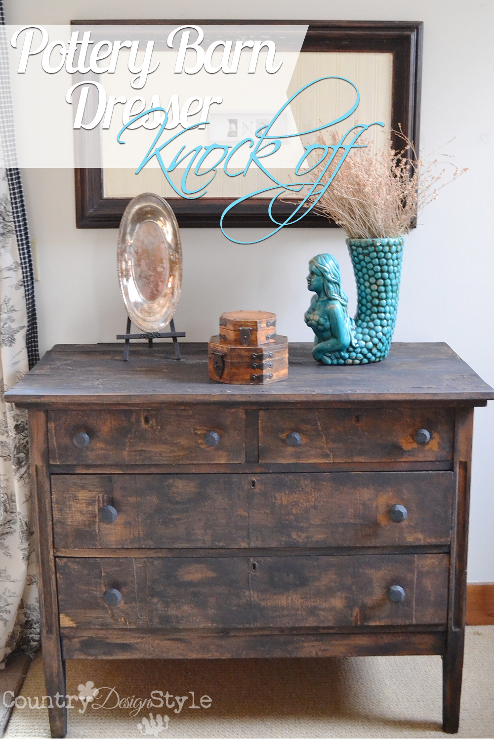 Dresser used for graphic tutorial Country Design Style www.countrydesignstyle.com