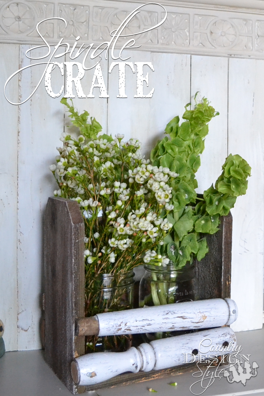 How to DIY tutorial to make this spindle crate including a video on splitting spindles. Country Design Style