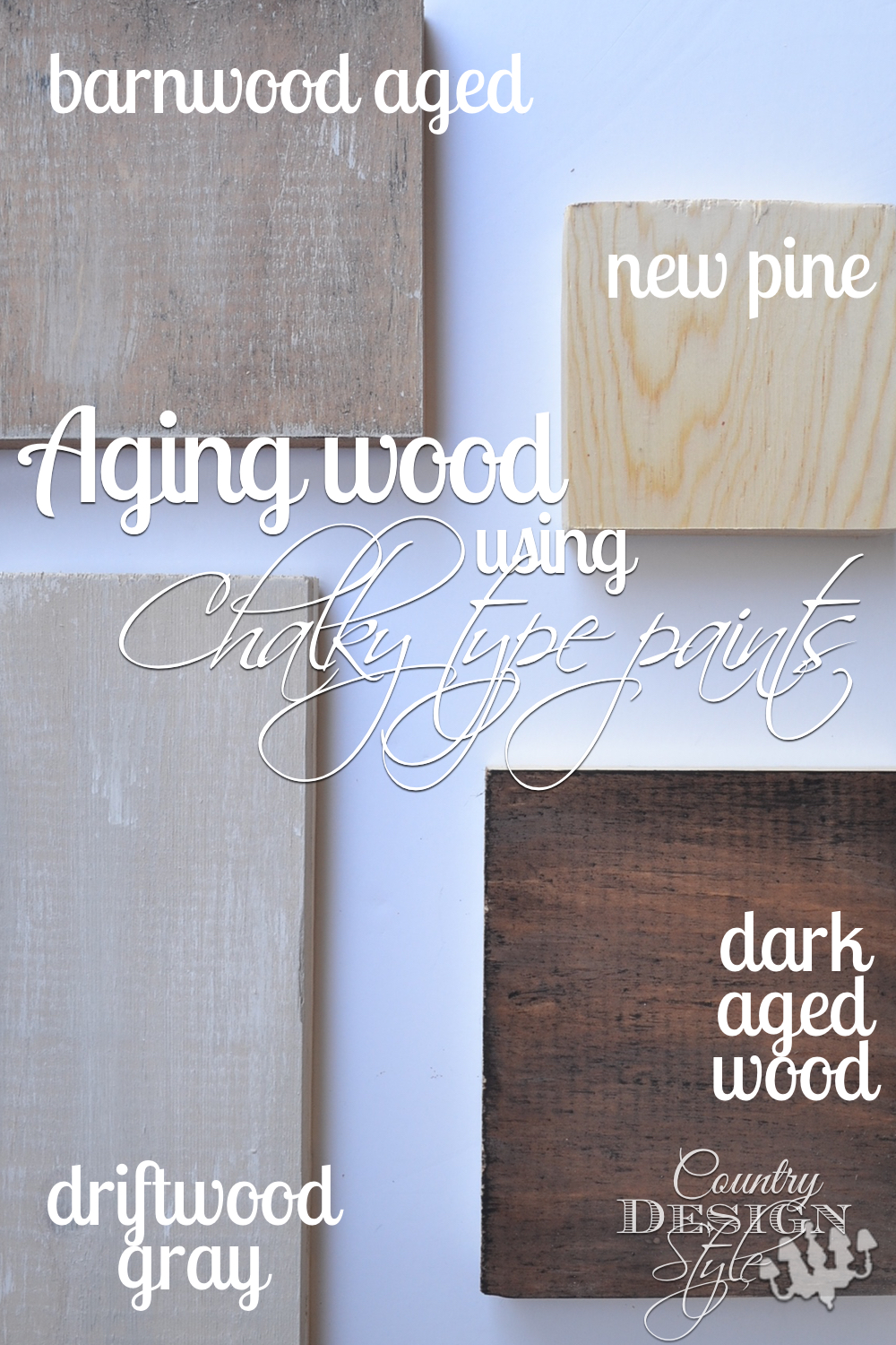 Learn my how to tip to turn new wood to barnwood using chalky paint. DIY that's easy. country design style