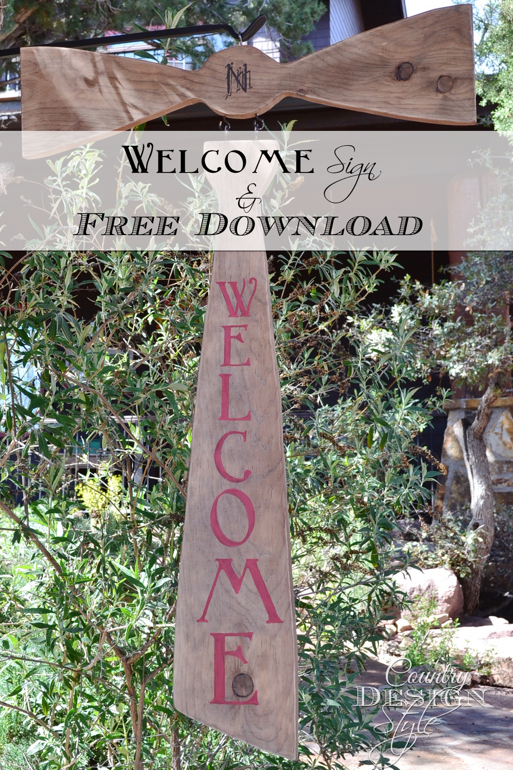 Our Welcome sign and free download. Country Design Style