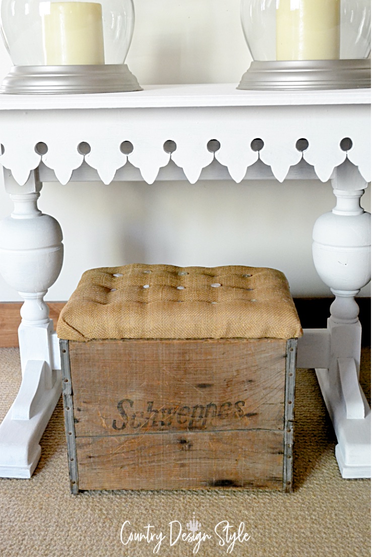 finished rustic crate makeover
