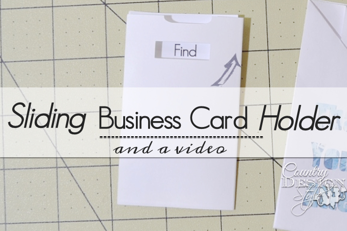 Sliding business card holder