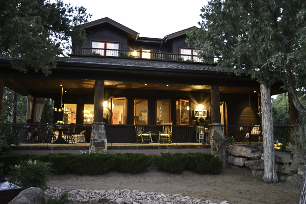 Cabin-Front-at-night-country-design-style