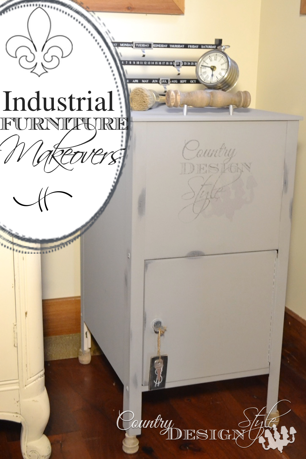 Industrial furniture makeovers. Click to get inspired to update furniture to industrial farmhouse style with these easy DIY tips. Country Design Style