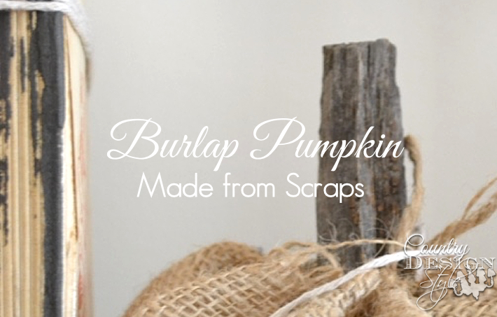 Burlap Pumpkin Made from Scraps