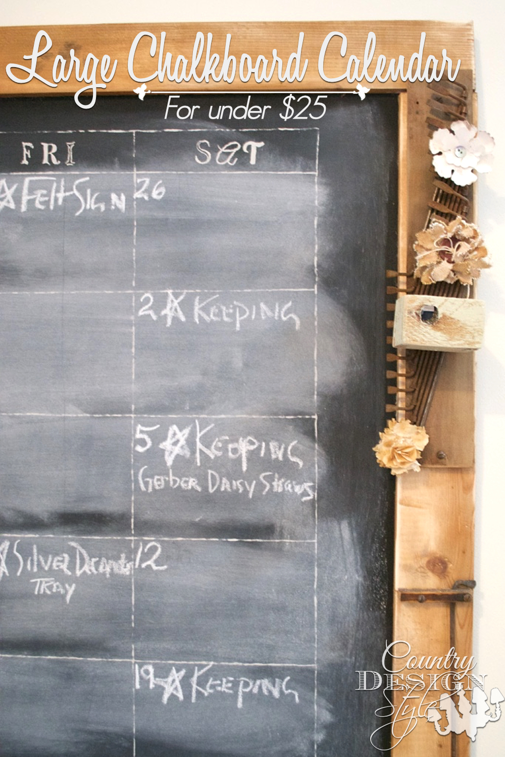 How to make a Large Chalkboard | Country Design Style | countrydesignstyle.com