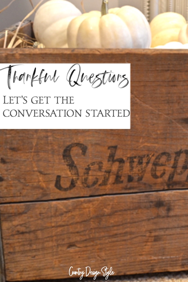 Thankful question to get the conversation started
