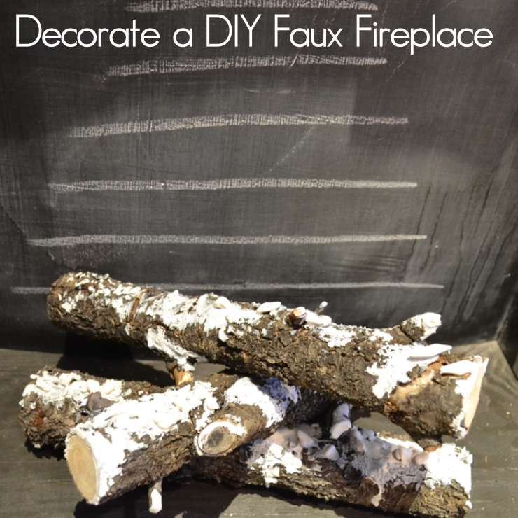 An Idea to Decorate a DIY Faux Fireplace | Country Design Style | countrydesignstyle.com