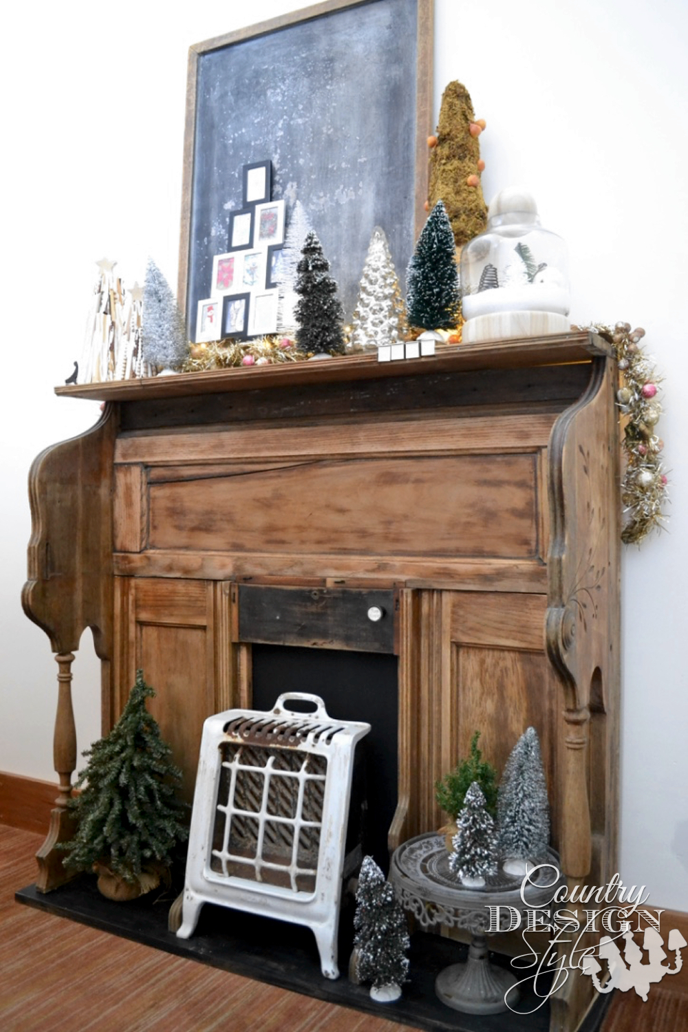 Charming Unique Fireplace Makeover in One Hour | Country Design Style | countrydesignstyle.com