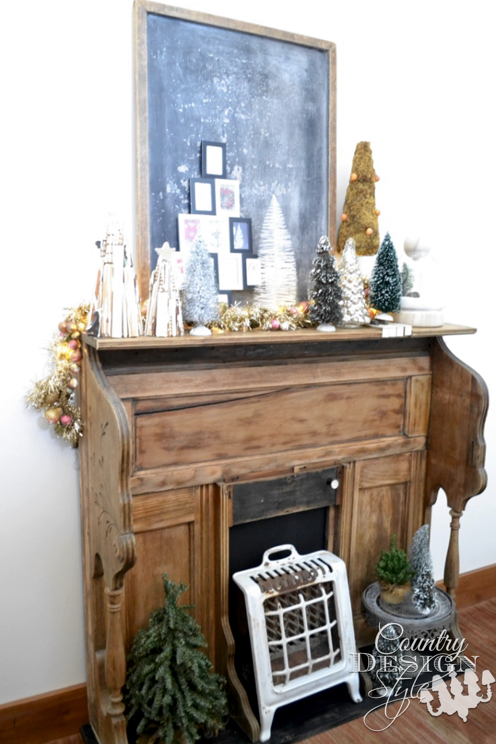 Delightful Unique Fireplace Makeover in One Hour | Country Design Style | countrydesignstyle.com
