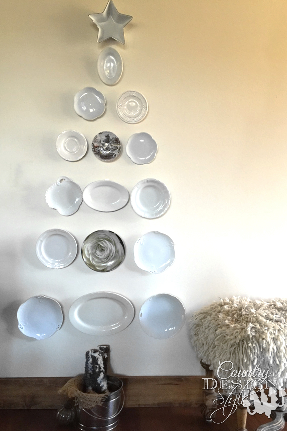 Dish Christmas Tree without Lights | Country Design Style | countrydesignstyle.com