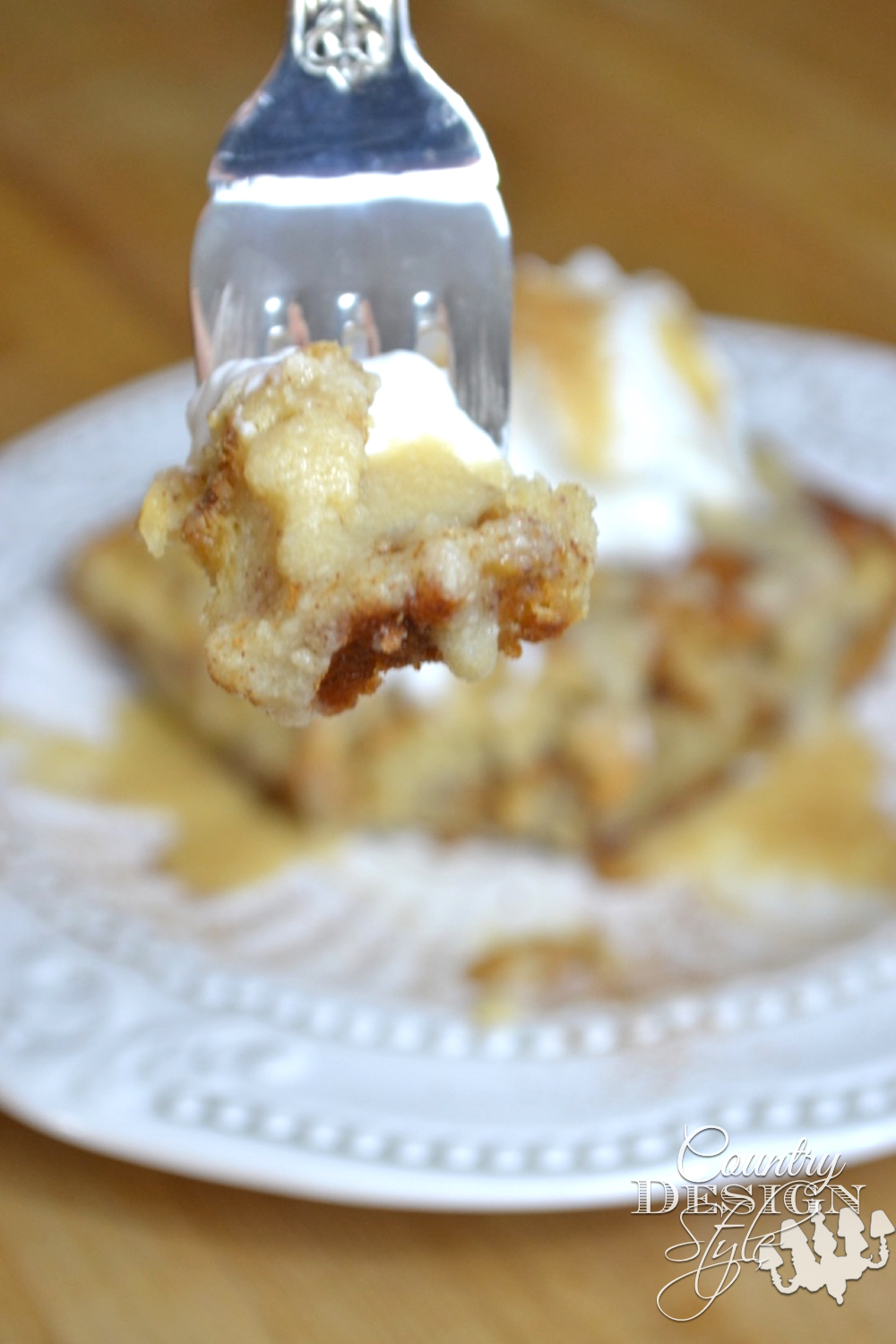 Rumchata Bread Pudding Serving | Country Design Style | countrydesignstyle.com